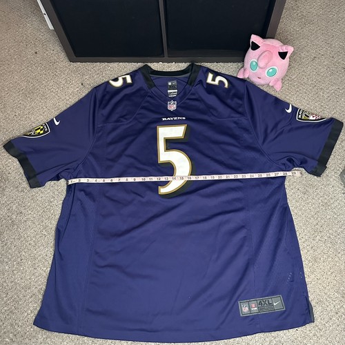 Nike NFL On Field Joe Flacco #5 Jersey Baltimore Ravens Football Men’s Size 4XL