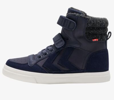 HUMMEL boys winter shoes boots Stadil winter high JR leather blue size 33 35 New