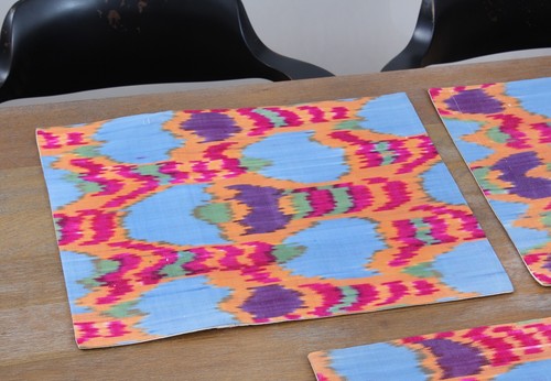 Ikat Pillow Cover Uzbek SET of 3 pcs 15.16"x18.90" Brand New Fast Shipment 16125 - Picture 3 of 11