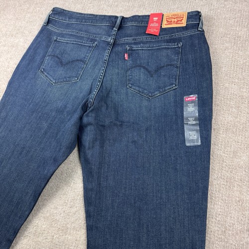 Levi's 314 Jeans Shaping Straight Womens Size 20W Blue Stretch Denim 36X30 NEW - Picture 6 of 17
