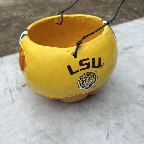 LSU TIGERS LOUISIANA Halloween Trick-Or-Treat Pumpkin Pail/Bucket ~Rare - Imagen 5 de 7