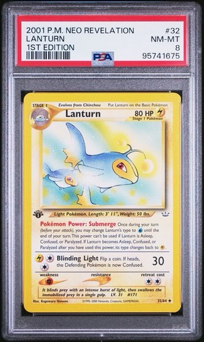 Lanturn (1st Edition) graded PSA 8 for sale on eBay
