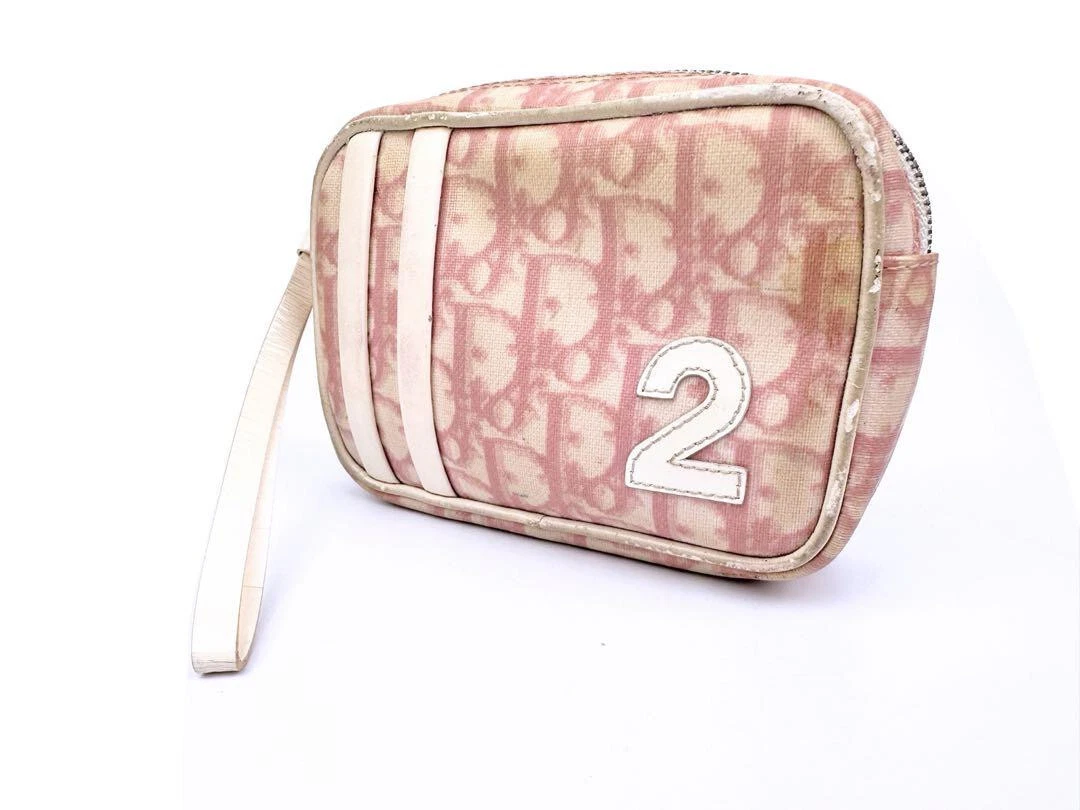 Christian Dior Pouch Trotter PVC rose 2 d'occasion du JAPON