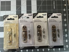 New 4-pack lot National Hardware N211-290 mini hasp w/ hook antique brass