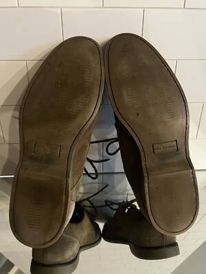 JOHN VARVATOS MEN\'S PRE-OWNED TAN LEATHER SUEDE DRESS SHOES SIZE: 10M $_12.JPG?set_id=880000500F main image 4