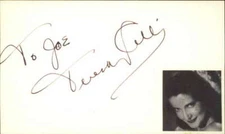 Teresa Celli D.99 Actress Black Hand The Asphalt Jungle Signed 3x5 Index Card