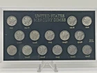 1941–45 Mercury Dime PDS Short Set 15 Coins 90% Silver w/ Case