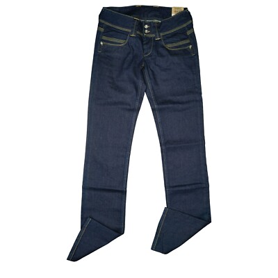 PEPE JEANS Venus Damen Low Waist Straight Leg stretch Hose W27 L34 darkblue NEU