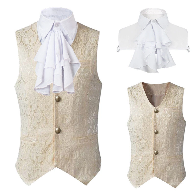 Gothic Men Waistcoat Steampunk Medieval Victorian Renaissance Cosplay Costume - Image 3 of 4