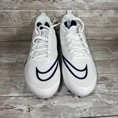 Nike Alpha Huarache 8 Pro Lacrosse Cleats White Navy Men Size 5 CW4446-101 Nike Alpha Huarache 8 Pro Lacrosse Cleats White Navy Men  main image 2