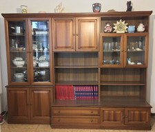 MOBILE IN LEGNO DI CILIEGIO GRANDE DA PARETE  PER SOGGIORNO SALOTTO - COME NUOVO