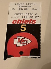 1973 K.C. Chiefs Rams Ticket Stub Chuck Knox Coaching Debut Jim Youngblood Debut