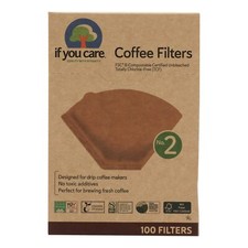 If You Care 2 Cone Coffee Filters - Brown - 100 Count
