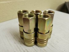 NEW LOT OF 5 NO NAME BRASS FEMALE QUICK CONNECT HOSE COUPLING 3/8"NPT