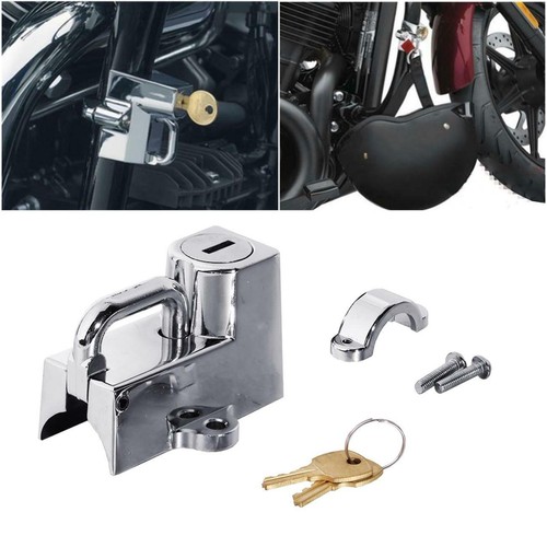 Chrome Universal Helmet Lock For Harley 