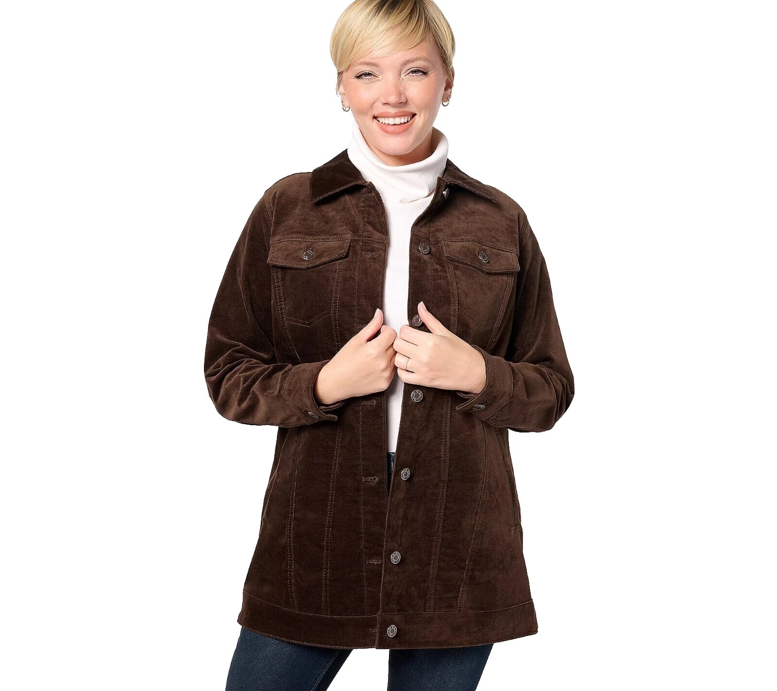 Denim & Co. Brown Coats, Jackets & Vests for Women