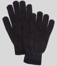  79 Alfani Men's Gray Black Knit Touch Screen Wrist Warm Winter Gloves One Size