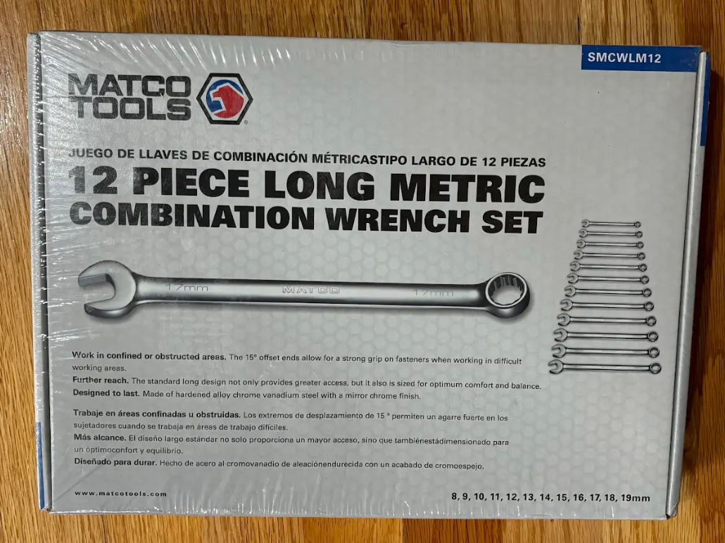 MatcoTools 12 Piece Long Metric Combination Wrench Set eBay