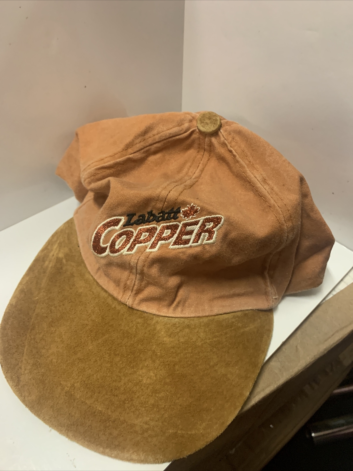 Labatt Copper Beer Strapback Hat 100 New Cotton Cap Genuine Suede Bill