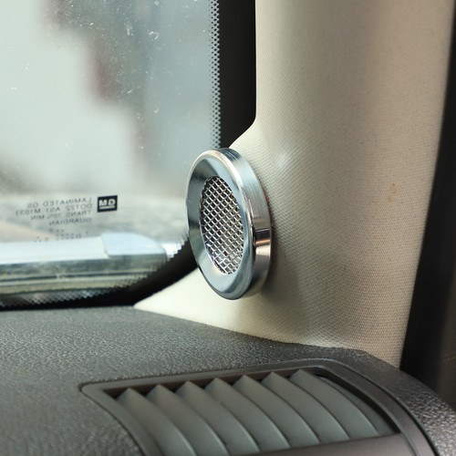 For Hummer H3 2005-2009 Interior A-Pillar Speaker Ring Trim Chrome Alloy Cover - Picture 4 of 12