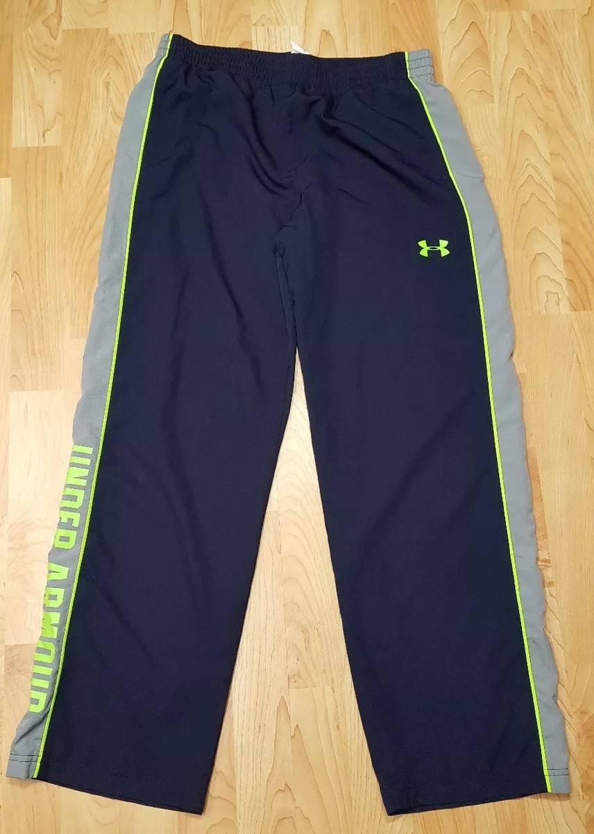 Under Armour YXL Navy/Bright Green/Grey Mesh Lined