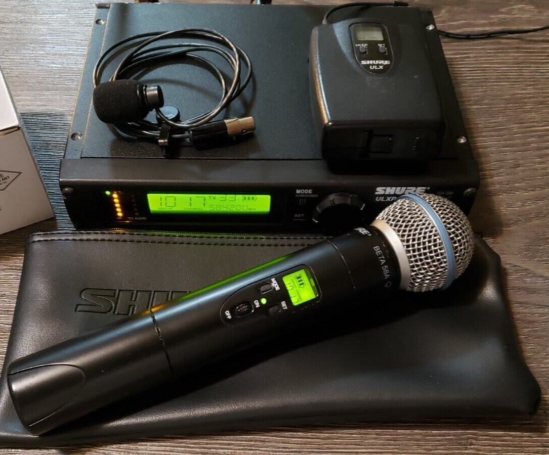SHURE ULX-P BETA 58A & LAVALIER WIRELESS SYSTEM MODEL J1 554 SHURE ULX-P BETA 58A & LAVALIER WIRELESS SYSTEM MODEL J1 554
