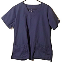 Butter-Soft Scrub Set Women's Medium Navy Multi-Pocket Top  Pants