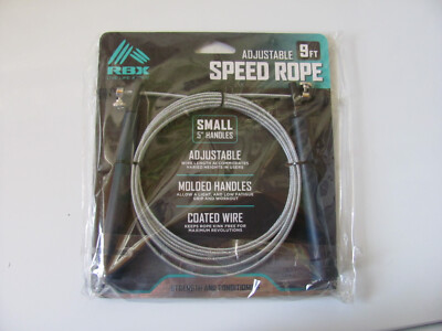*NEW* RBX - 9FT. ADJUSTABLE SPEED ROPE  WITH 5'' HANDLES-Small (Blue & Silver)
