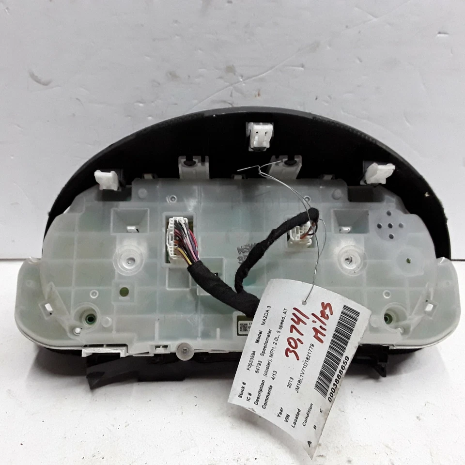 12 13 Mazda 3 2.0 L 5 speed automatic speedometer OEM 30741 miles 66BGW4J - Image 2 of 3