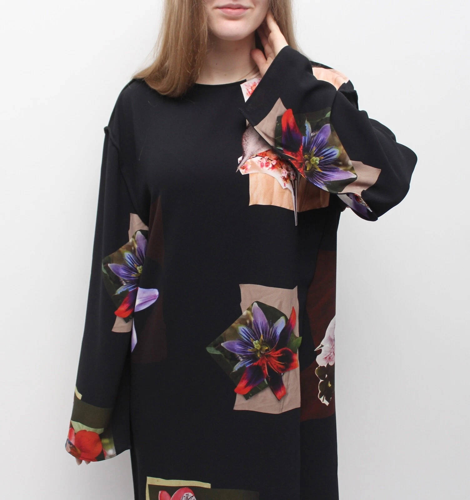 Abito donna ACNE STUDIOS con stampa floreale nero MOLTO RARO 38 ~M 670$