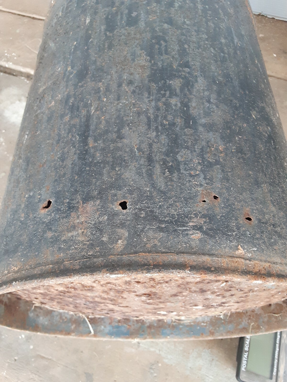 ANTIQUE BLACK STEEL Solar 10 GAL. MILK CAN 23.5" Bell Lubbock FARM RUSTIC DAIRY eBay