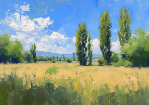 Autumn Walkway Prints on Matte Paper | Vibrant Seasonal Impressionist Painting - Picture 8 of 9