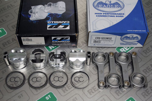 CP Pistons Eagle Rods Miata Mx-5 Protege Escort BP 1.8L 9.0:1 83mm - Picture 2 of 9