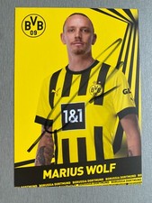 MARKUS WOLF Borussia Dortmund 2022/23 cartolina autografata originale 10x15
