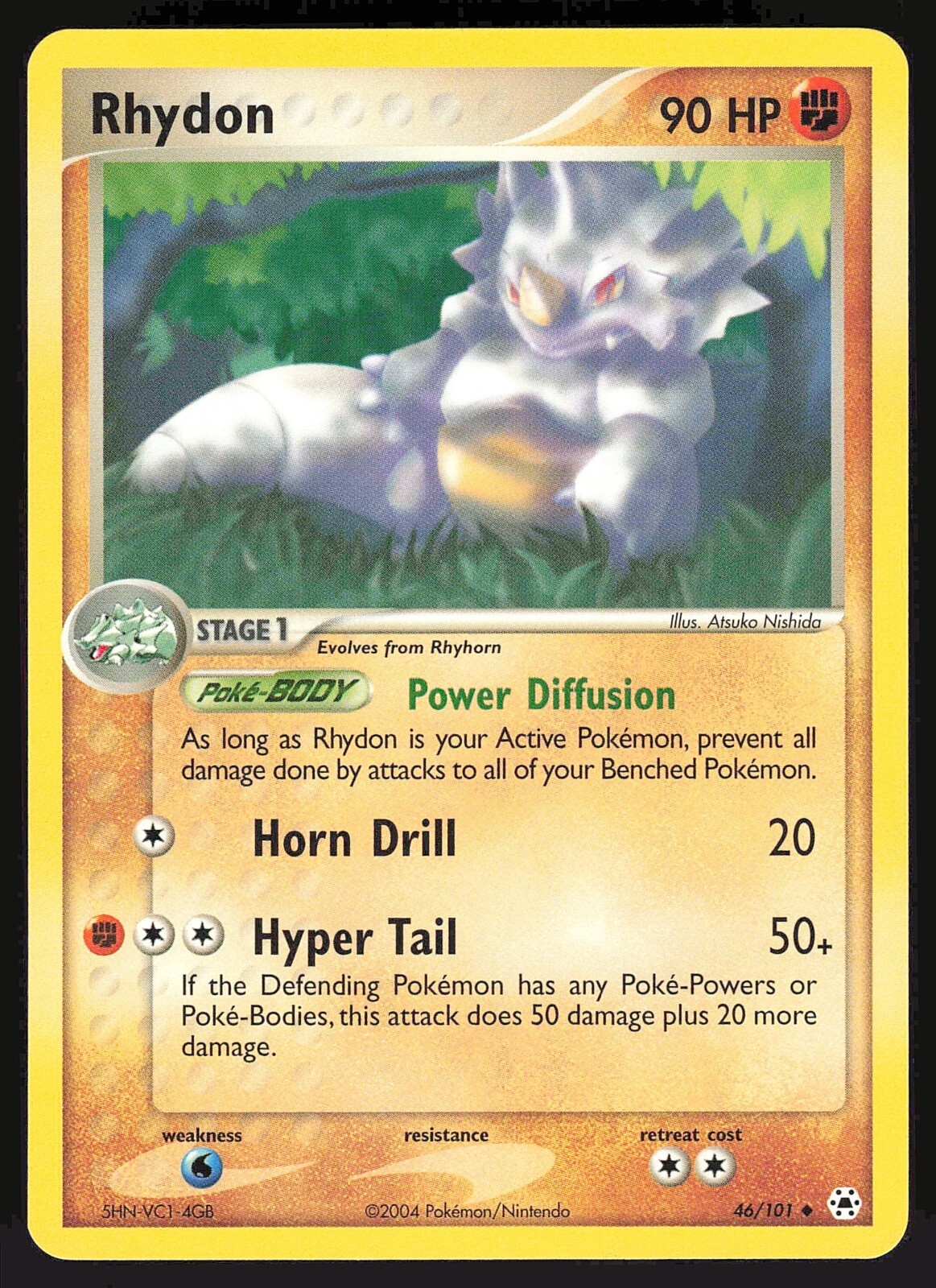 Rhydon 46/101 EX Hidden Legends Pokemon Card NM