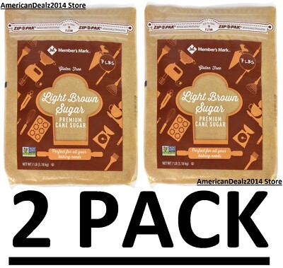 2 PACK - Member s Mark Light Brown Sugar 7 lbs (Total 14 lbs)