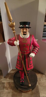 Beefeater gin Yeoman 47'' Back Bar Sign Statue Game Room Man Cave London Beer 