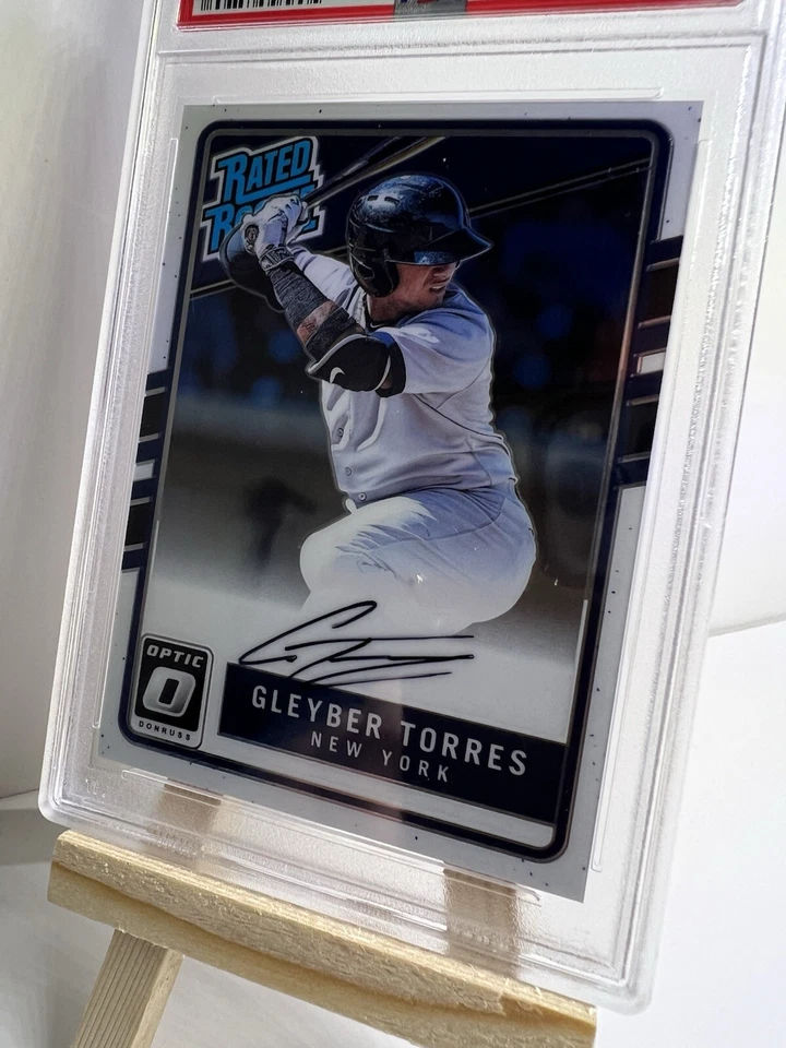 Donruss Optic Gleyber Torres 2017 clasificación Rookie Signatures RRS-GT automático PSA 9 Foto 2 de 4