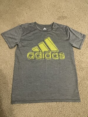 Adidas Boys T-shirt Gray Size Youth Large