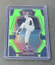 2023 Panini Select Jim Bunning Premier Level NEON GREEN Prizm 21/75