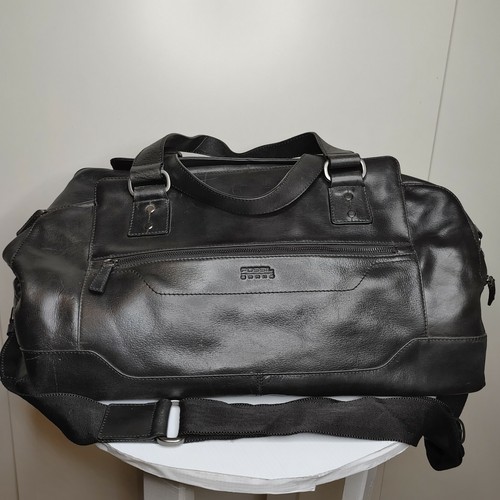 Fossil Black Leather Large Duffle 