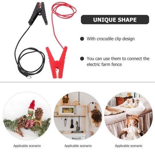 Charger Connection Cable Electric Fence Connector Wire with Clips Jump Leads - 第 3/12 張圖片