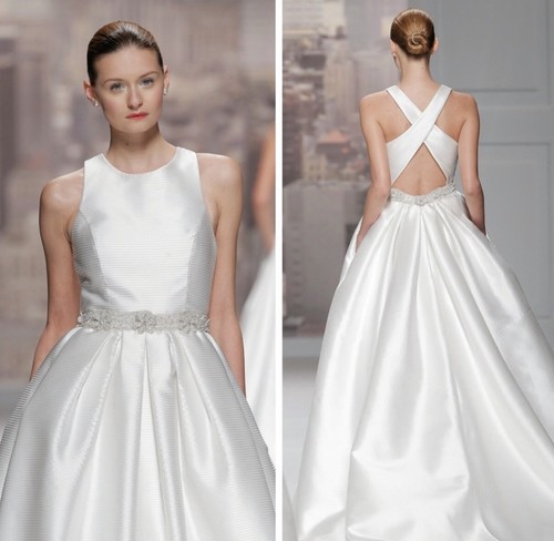 Rosa Clara Sara Mikado Wedding Gown Size 12 $4000 - 第 3/8 張圖片