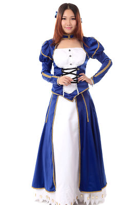 Fate/Stay Night Cosplay Costume King of Knights Saber Artoria Pendrago Outfit V3