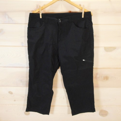 Eddie Bauer Damen Gr. 12 Schwarz Caprihose Outdoor Wandern Nylon Stretch