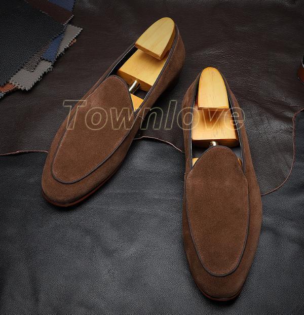 SAOLA Mocassini uomo scamosciati punta tonda eleganti formali casual guida festa scarpe da lavoro