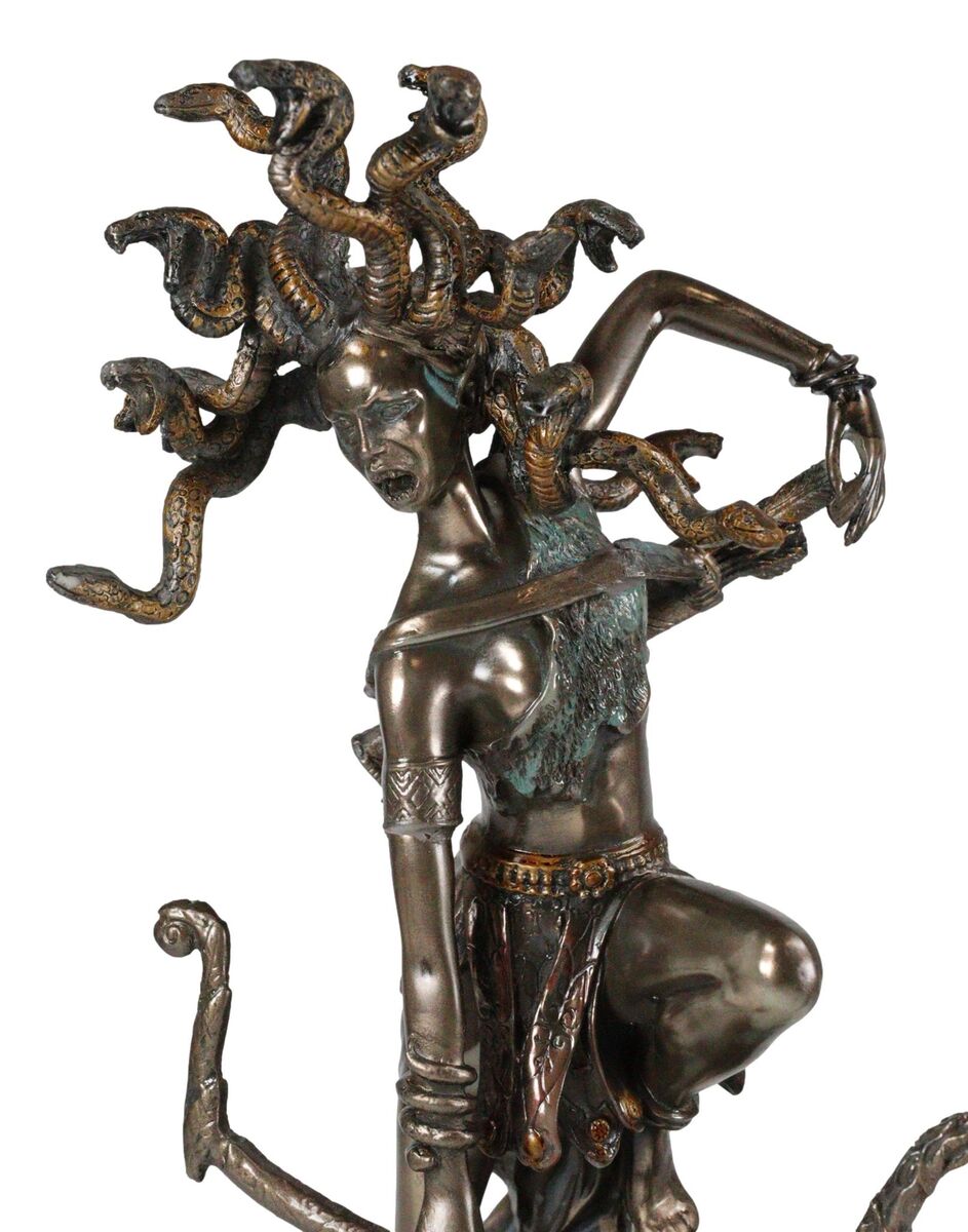 Greek Goddess Medusa Drawing Bow And Arrow Figurine Gorgon Sister Stone  Gaze