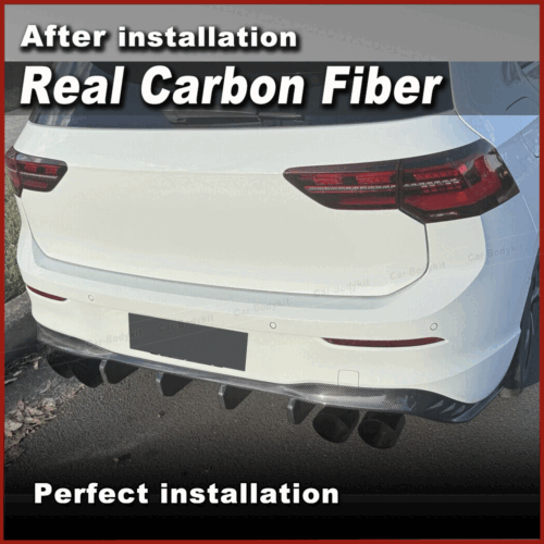 Difusor de carbono alerón faldón trasero enfoque difusor trasero para VW Golf R Golf 8 MK8 - Imagen 4 de 11