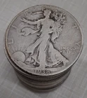 1938 Walking Liberty Half Dollar Roll 20 Circulated 90% Silver Coins in Tube