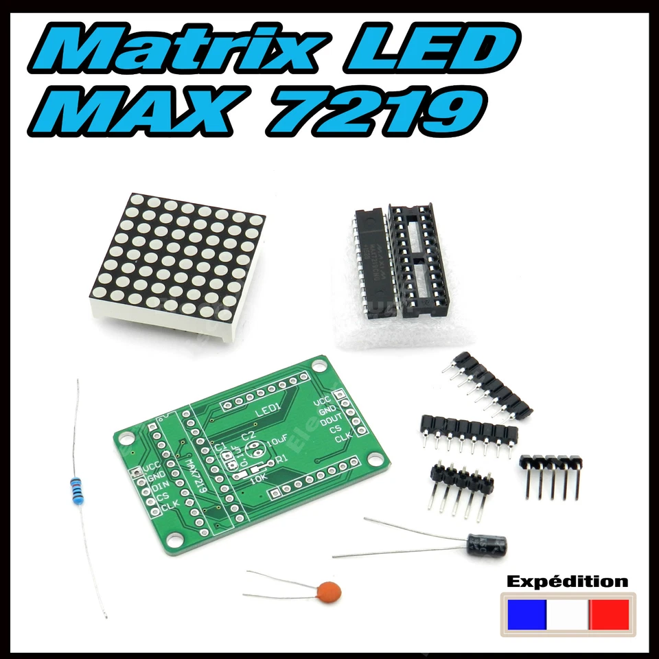 5133# Matrice LED MAX7219 en KIT , Arduino, Raspberry....